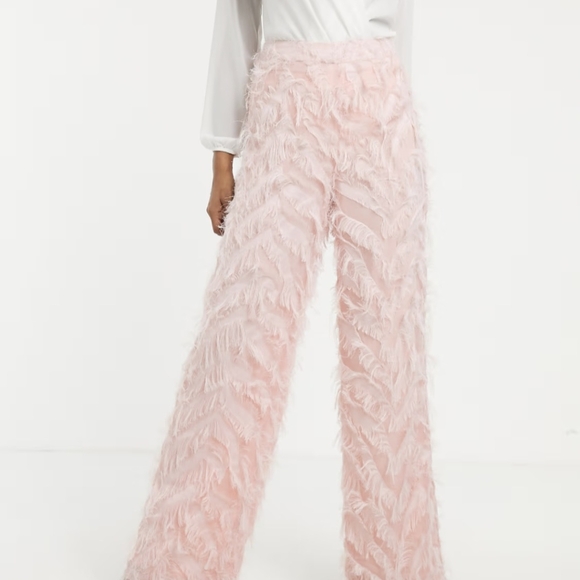 Missguided feather look wide leg pants - Picture 6 of 6